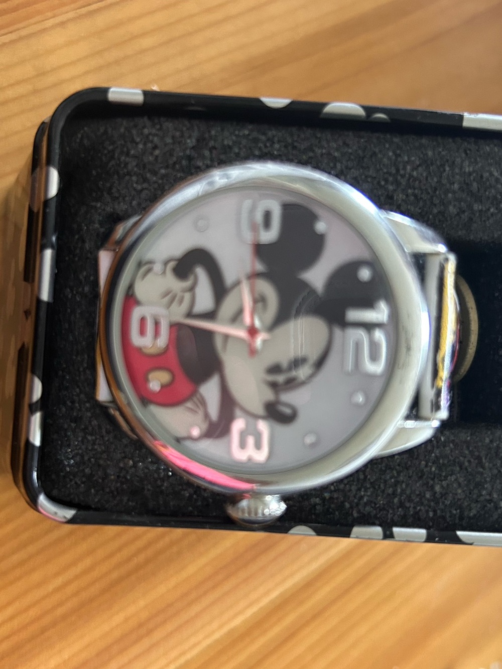 Mickey Mouse Stainless Steel Character Watch - Black, Red, White